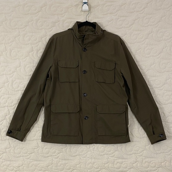 Zara Military Jacket Mens Size Medium Hooded - Picture 1 of 15